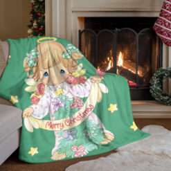 Precious Moments Merry Christmas Angel - Minky Fleece Blanket - 50" x 60"