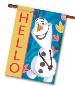 Olaf Spring Hello - House Flag - 28" x 40"
