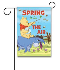 Spring in the Air Pooh and Eeyore - Garden Flag - 12" x 18"