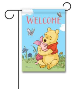 Spring Welcome Winnie the Pooh - Garden Flag - 12" x 18"