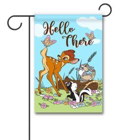 Hello There Spring Bambi - Garden Flag - 12" x 18"