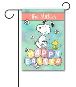 Personalized PEANUTS Happy Easter Eggs - Garden Flag - 12.5'' x 18''
