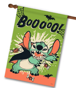 Boo Vampire Stitch - House Flag - 28" x 40"