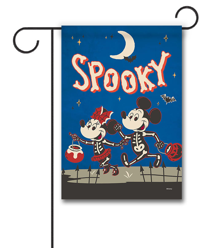 Spooky Halloween Mickey and Minnie - Garden Flag - 12" x 18"